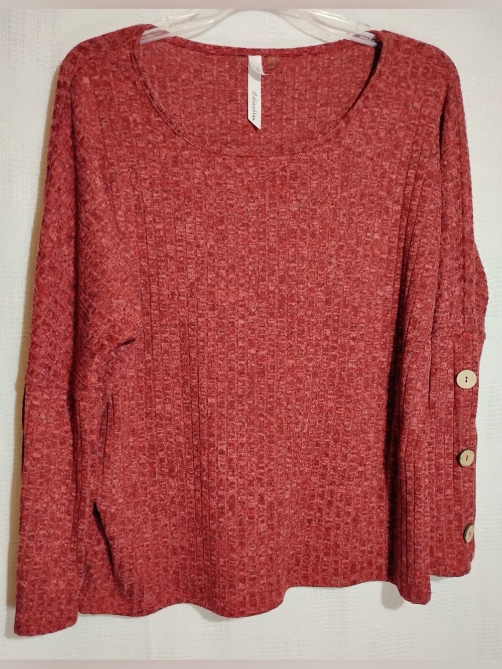 NY Collection fall weight brick color sweater in new/excellent condition size L